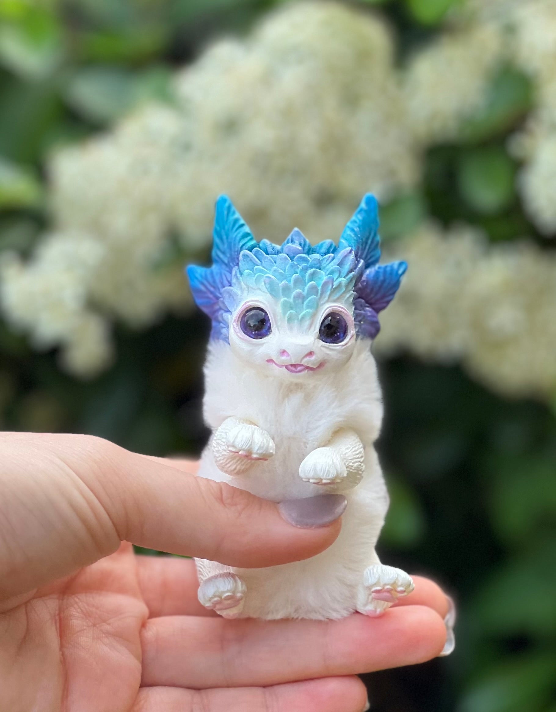 Tiny flower dragon– Aurora borealis shades – Gift of Mercury