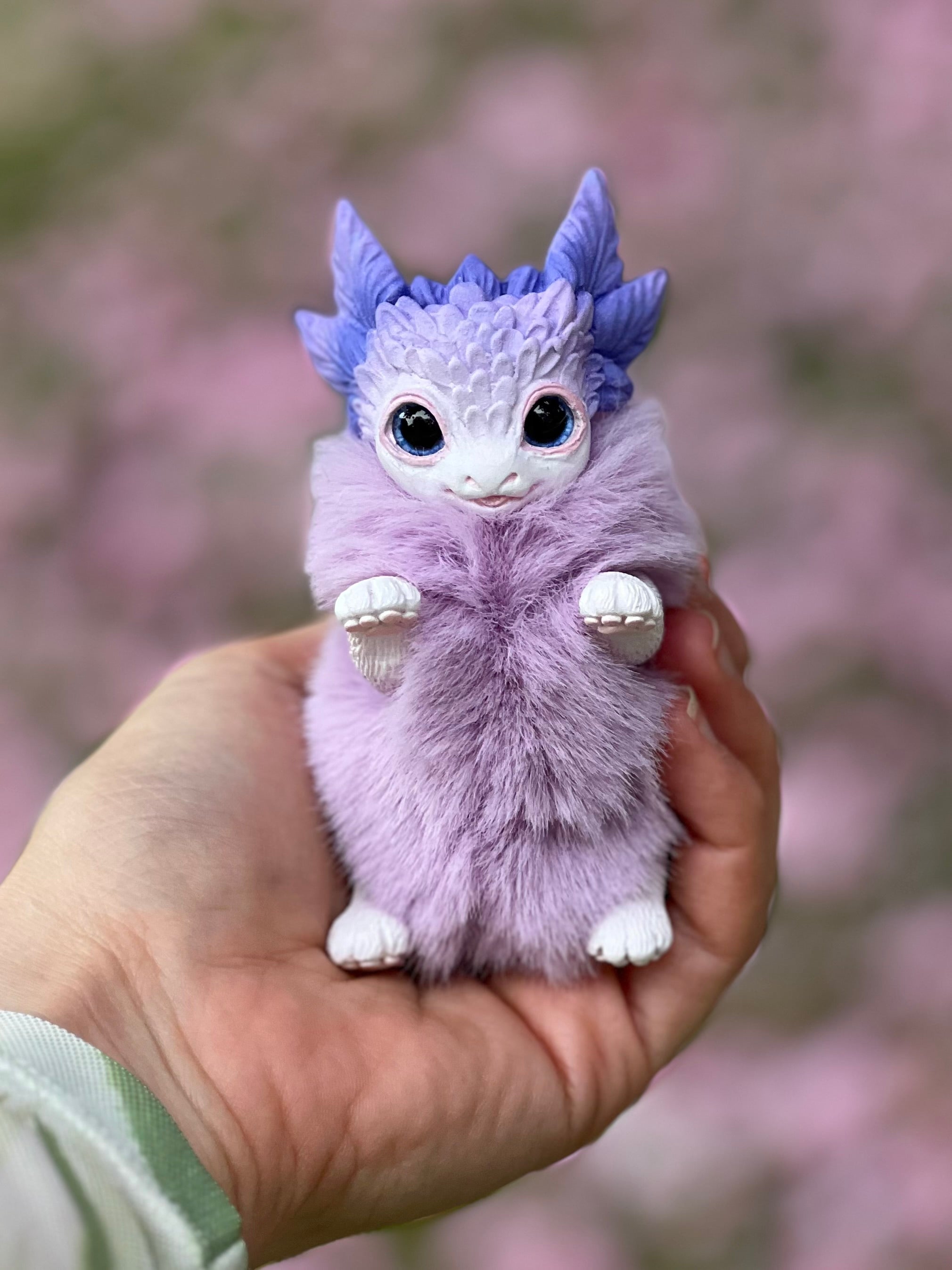 Tiny flower dragon– lilac – Gift of Mercury