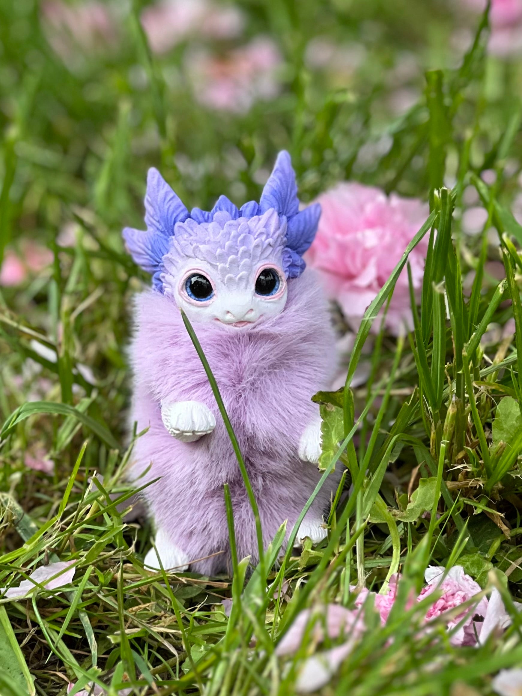 Tiny flower dragon– lilac – Gift of Mercury
